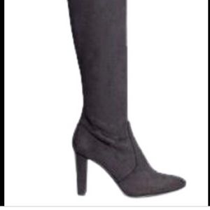 Stuart Weitzman All Legs Gray Ultrastretch Microsuede Thigh High Boots US10